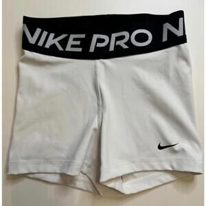 Nike Pro White 3" Athletic Shorts